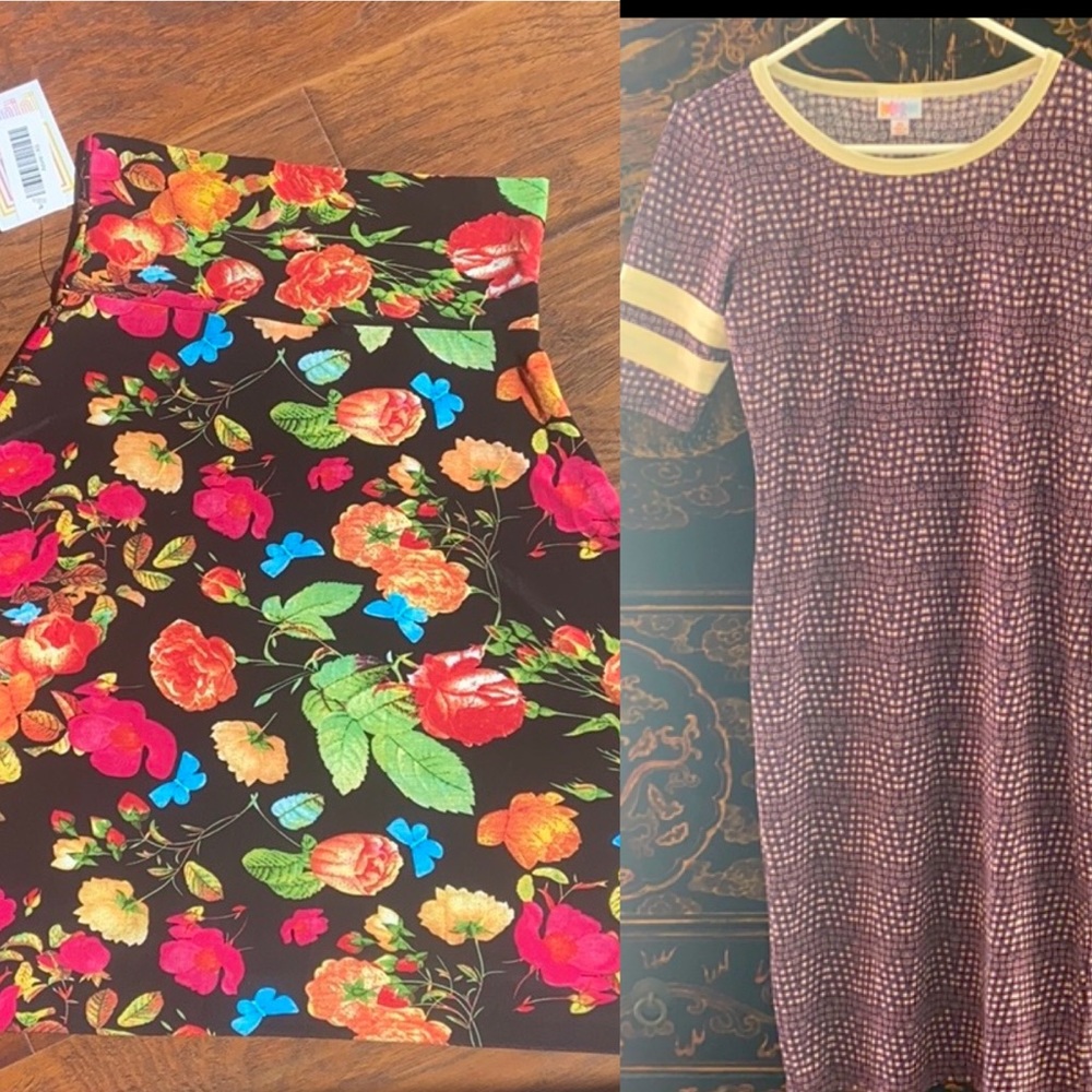 2for 1 LULUROE XS Dress & Floral Skirt NEW